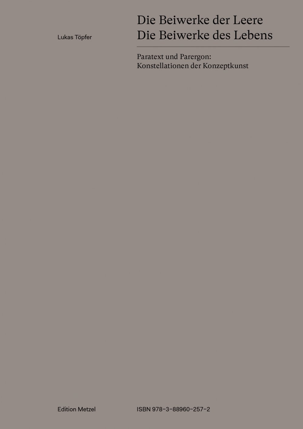 cover: Die Beiwerke der Leere – Die Beiwerke des Lebens